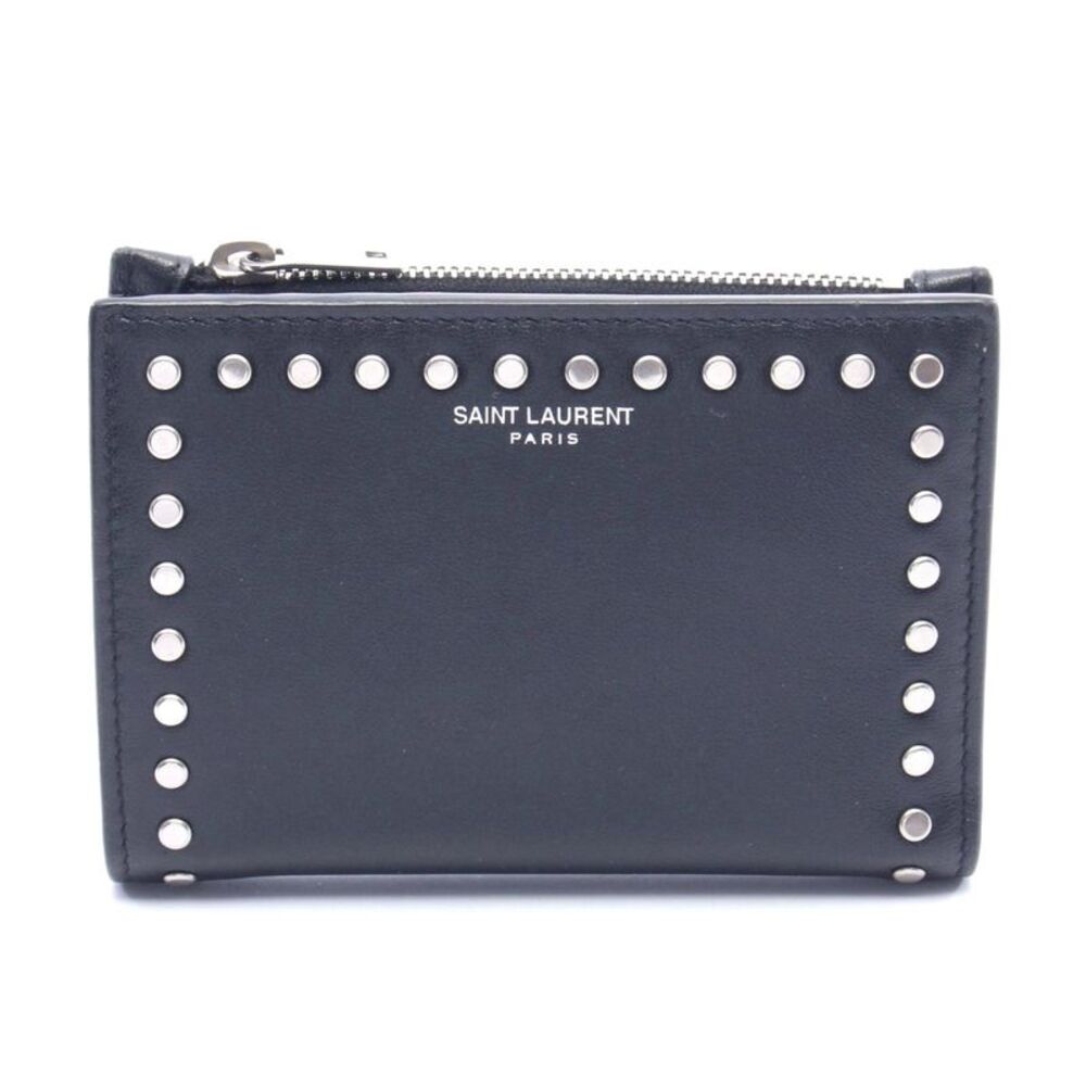 Yves Saint Laurent Leather Studded Wallet - Picture 1 of 8